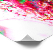 愛に満ちたタツノオトシゴとピンクの真珠母貝 ポスター (角)