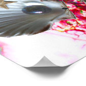 愛に満ちたタツノオトシゴ、ピンクと青とターコイズのマザーオブパール ポスター (角)