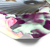 愛に満ちたタツノオトシゴ、ピンクと青とターコイズの真珠の母 ポスター (角)