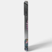 愛に満ちたタツノオトシゴ、ピンクと青とターコイズの真珠の母 Case-Mate iPhoneケース (裏面 / 左)