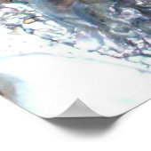 愛に満ちたタツノオトシゴ ピンク フクシア マザーオブパール ポスター (角)