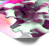 愛に満ちたタツノオトシゴ , 赤 ピンク 青 真珠の母 ポスター (角)