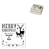 愛に満ちたトナカイのメリークリスマス ラバースタンプ (押印)