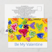 愛に満ちたハートのポストカード ラブリティード ポストカード (正面/裏面)