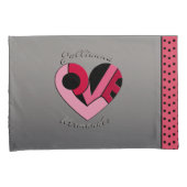 愛に満ちたハート- パーソナライズされた 枕カバー (正面右)