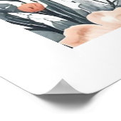 愛に満ちた一日 - 韓国の書道と花 ポスター (角)