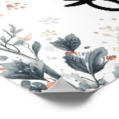 愛に満ちた一日 – 韓国の書道フラワー ポスター (角)