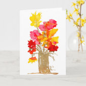 愛に満ちた優しさ　あなたへ　ブランクカード カード (黄色い花)