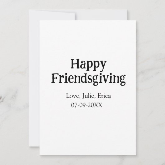 愛に満ちた友人の感謝の日、名前を添えて、シンプルに、愛する人と 招待状 (正面)