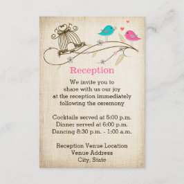 愛に満ちた幻想的な鳥たちのウェディング　エンクロージャーカード エンクロージャーカード