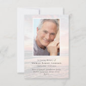 愛に満ちた思い出に沈む |葬儀 サンキューカード (正面)