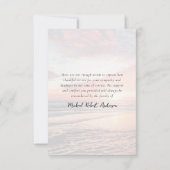 愛に満ちた思い出に沈む |葬儀 サンキューカード (裏面)