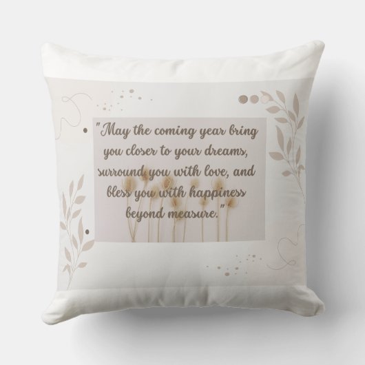 愛に満ちた新年を祈るGIFT クッション (裏面)