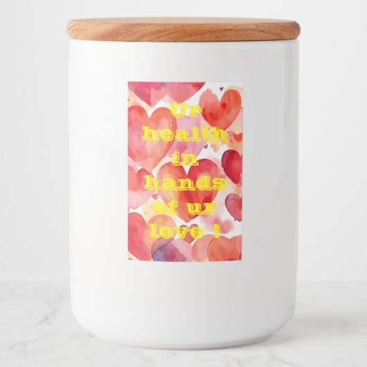 "愛に満ちた栄養：あなたの健康、私たちの委員会 フードラベル (正面)