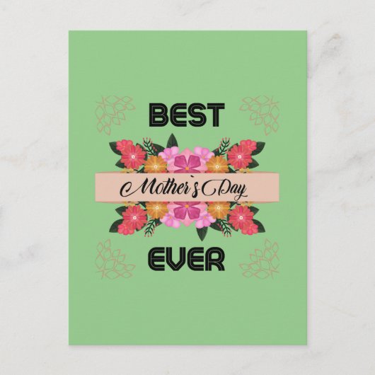 愛に満ちた母の日 ポストカード (正面)