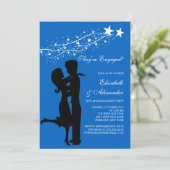 愛に満ちた現代のカップルのエンゲージメント招待状 招待状 (スタンド正面)