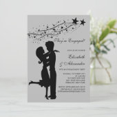 愛に満ちた現代のカップルの婚約招待状 招待状 (スタンド正面)
