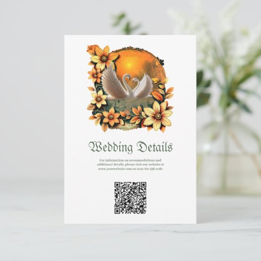 愛に満ちた白鳥の美しさ。 エンクロージャーカード (スタンド正面)