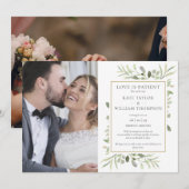 愛に満ちた秘密の結婚発表 招待状 (正面/裏面)