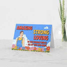 愛に満ちた素晴らしいママ レトロスタイルの母の日 シーズンカード