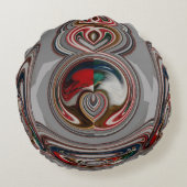 愛に満ちた美しい素敵なメリークリスマス ラウンドクッション (裏面)