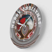 愛に満ちた美しい素敵なメリークリスマス ラージ壁時計 (傾斜)