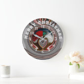 愛に満ちた美しい素敵なメリークリスマス ラージ壁時計 (ホーム)