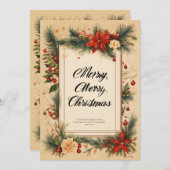 「愛に満ちた聖降誕祭のお祝いを シーズンカード (正面/裏面)