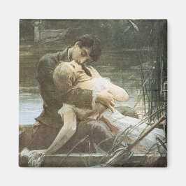 愛に満ちた若い夫婦（ボートでのキス） マグネット