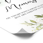 愛に満ちた記憶の中の結婚緑の葉 ポスター (角)