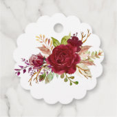 愛に満ちた赤い熱帯ロマン結婚チック フェイバータグ (裏面)