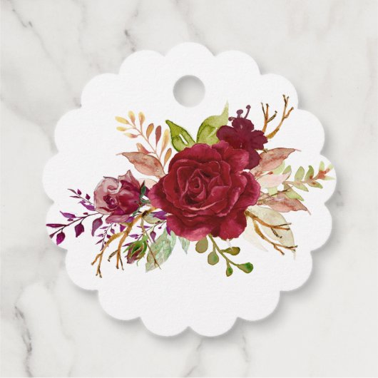 愛に満ちた赤い熱帯ロマン結婚チック フェイバータグ (裏面)