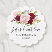 愛に満ちた赤い熱帯ロマン結婚チック フェイバータグ (正面)