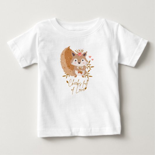 愛に満ちた頬 ベビーTシャツ (正面)
