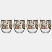 「愛に縛られ通路を歩く老爺さん」 ステムなしワイングラス (左)