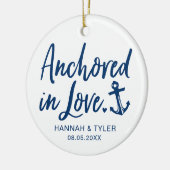 愛に繋がれた 新婚 セラミックオーナメント (左)