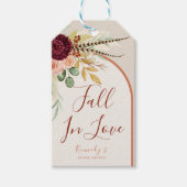 愛に落ちる ボーホー ラスト アーチ パンパス フローラル ブライダル ギフトタグ (正面)