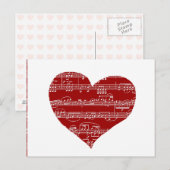 愛に関する歌を歌う ポストカード (正面/裏面)