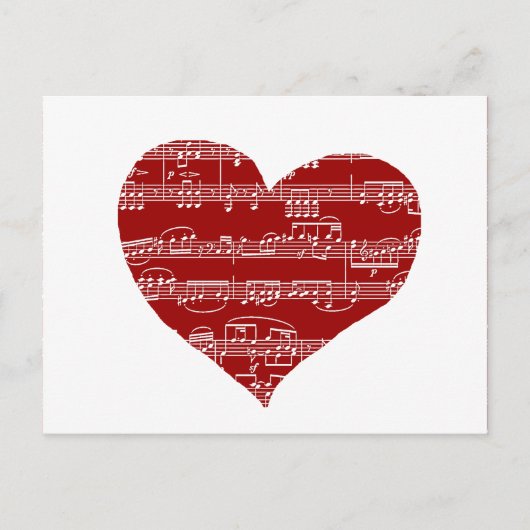 愛に関する歌を歌う ポストカード (正面)