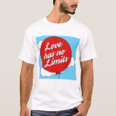 愛に限界の気球のティーがありません Tシャツ (正面)