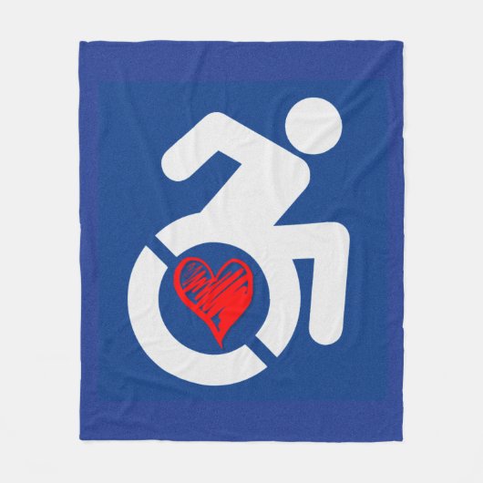 愛に障害がある フリースブランケット (正面)