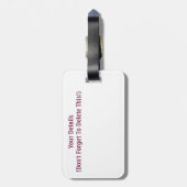 愛のあるハート ラゲッジタグ (裏面縦)