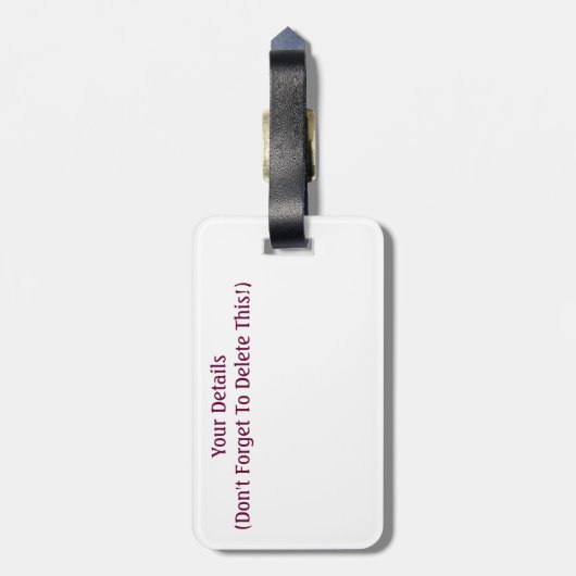 愛のあるハート ラゲッジタグ (裏面縦)