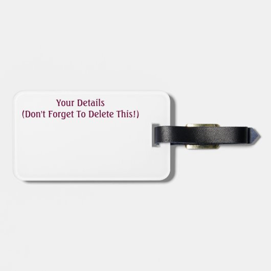 愛のあるハート ラゲッジタグ (裏面横)