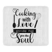 愛のある料理は魂に食物を与える カッティングボード (正面)