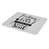 愛のある料理は魂に食物を与える カッティングボード (角)