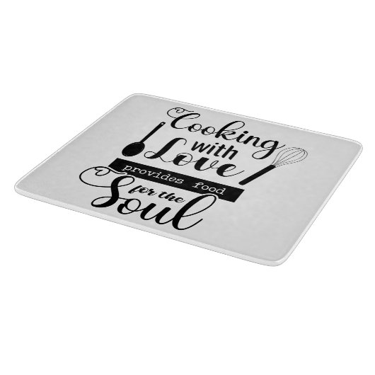 愛のある料理は魂に食物を与える カッティングボード (角)