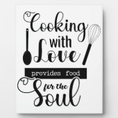 愛のある料理は魂に食物を与える フォトプラーク (正面)