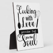 愛のある料理は魂に食物を与える フォトプラーク (側面)