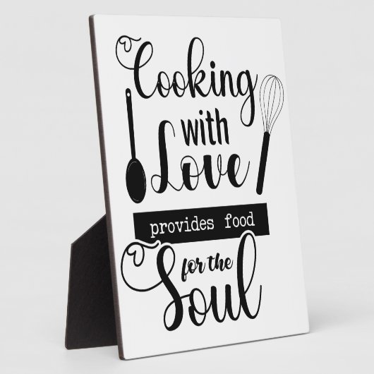 愛のある料理は魂に食物を与える フォトプラーク (側面)